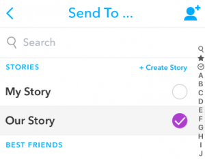Snapchat Our Story