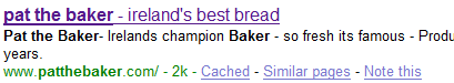 Pat the Baker on Google