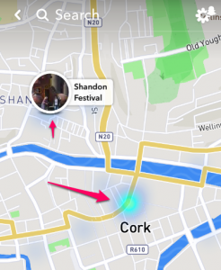 Shandon Festival on Snapchat Maps