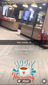 Snapchat Maps McDonalds Cork